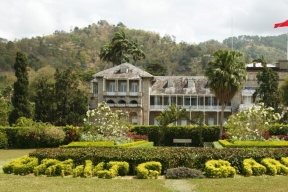 Presidential House Behind Botanical Garden Botanical Gardens and President's House, established in 1818
