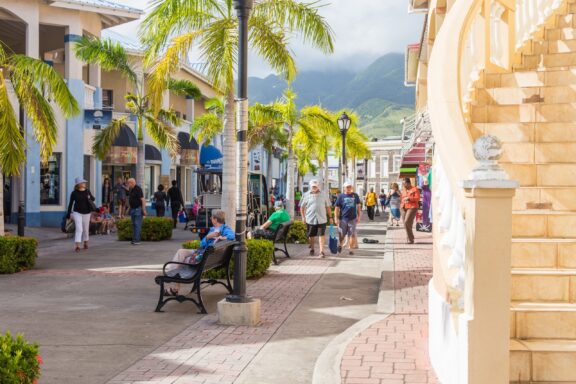 Bustling Street Scene in Basseterre Lively streets of Basseterre