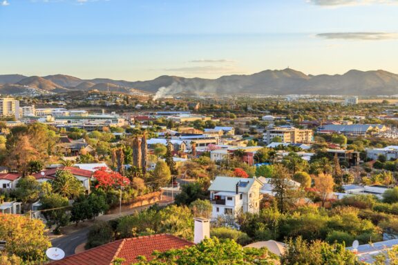 Sunset Over Windhoek Cityscape Cityscape of Windhoek