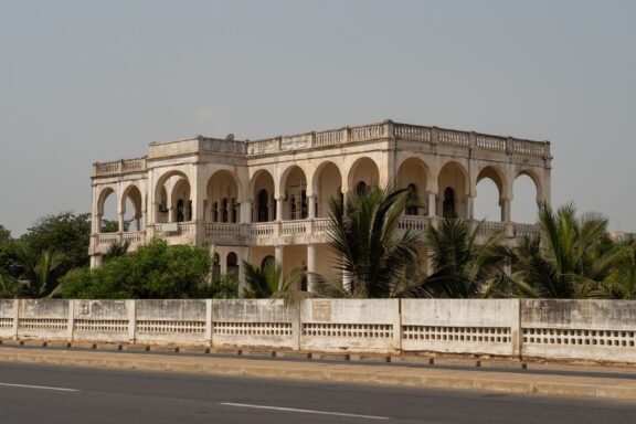 Colonial Building in Lomé Ruins of historical colonial house, a glimpse into Togo's colonial past