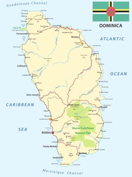 Map of Dominica