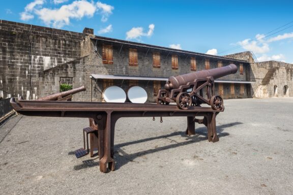 Old Cannon at Fort Adelaide Inside the Fort Adelaide, built by the British to defend against potential rebellions