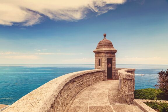 Seaside Fortress Overlooking the Ocean Fort Antoine, originally built as a military fortress in the early 18th century, today serves as an open-air theater