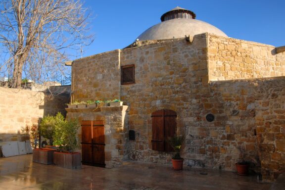 Stone Building with Dome and Courtyard Hamam Omerye, dating back to the 14th century