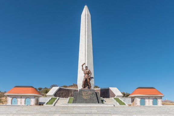 Monument and Statue at Heroes' Acre Heroes' Acre, inaugurated in 2002, is an official war memorial of the Republic of Namibia