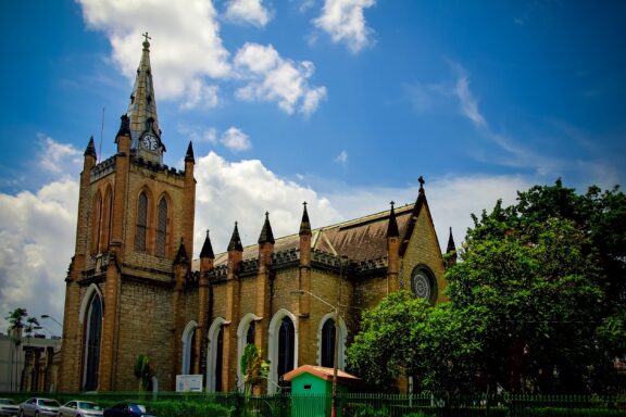 Holy Trinity Cathedral, constructed in 1818, is a remarkable example of Gothic Revival architecture