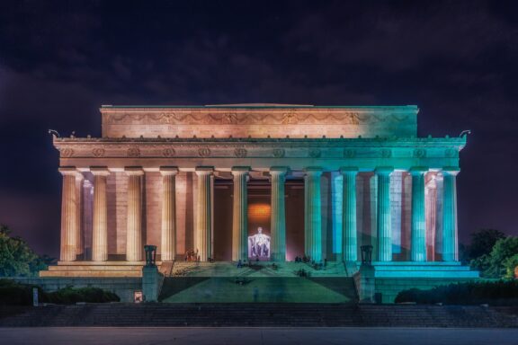 Lincoln Memorial, honoring Abraham Lincoln, site of numerous historical events