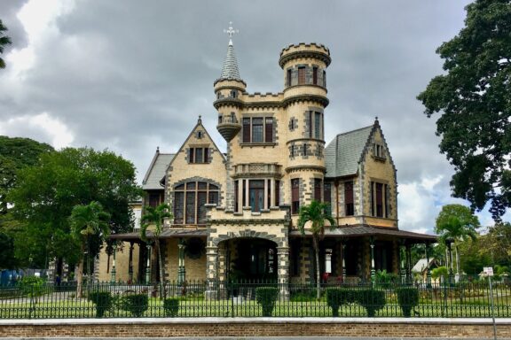 Victorian Style Mansion with Turrets Stollmeyer's Castle, one of the Seven Magnificent Houses