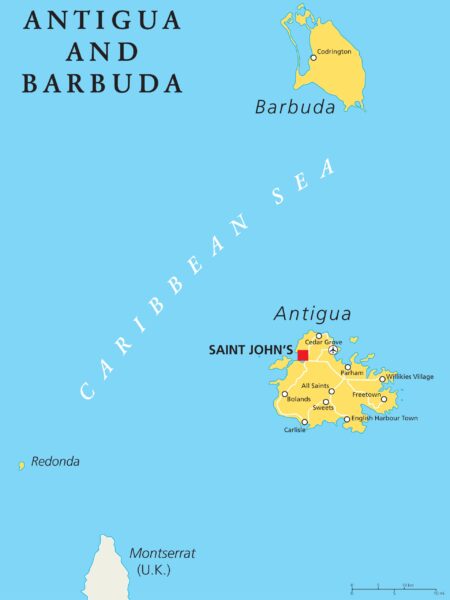 Map of Antigua and Barbuda