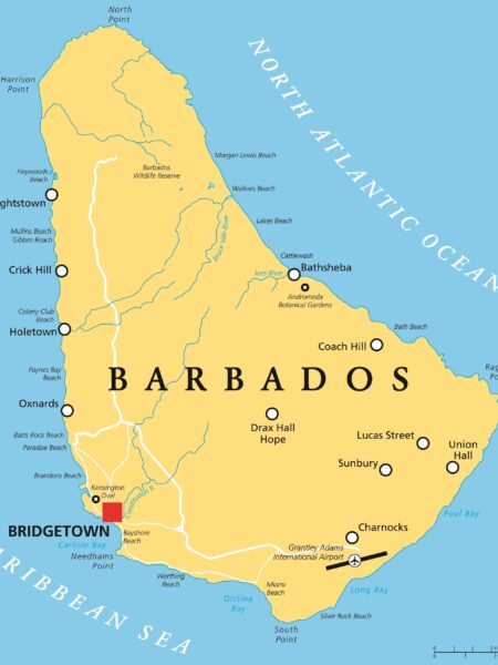 Map of barbados