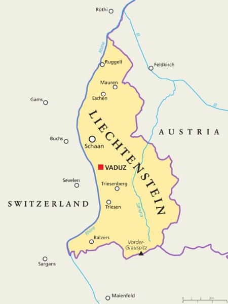 Vaduz, the capital city of Liechtenstein