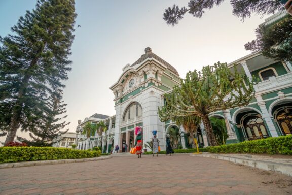 Maputo Railway Station Facade Maputo Railway Station, an architectural gem that blends Neo-Manueline and Victorian styles
