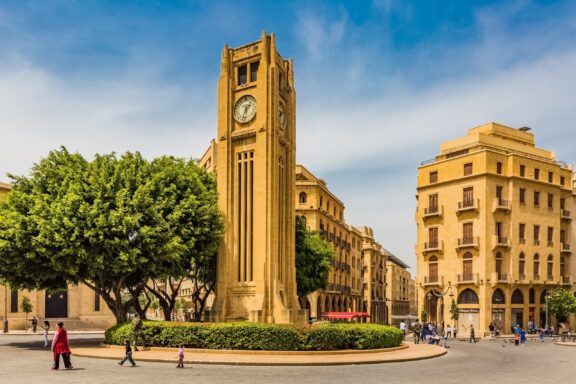 Clock Tower in Nijmeh Square Clocktower in Nijmeh Square
