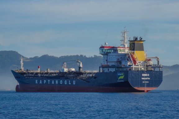 Oil Tanker at Sea Oil Tanker leaving Port Moresby