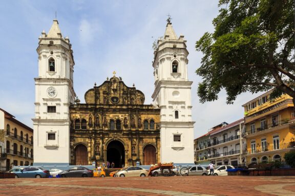 Panama Cathedral Facade Metropolitan Archcathedral Basilica of Santa María la Antigua