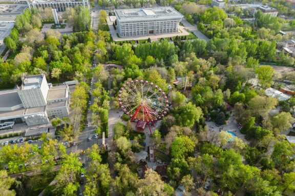 Panfilov Park, named after Ivan Panfilov, a hero of the Soviet Union