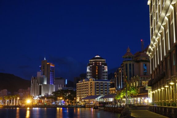 Financial District with Bank of Mauritius Tower in the background