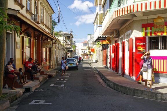 Locals on the Roseau's streets