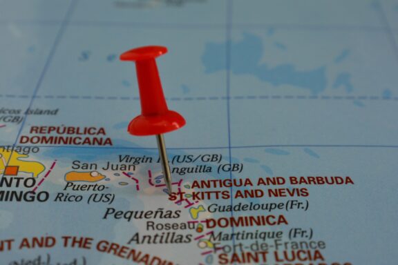Map Pinpointing Saint Kitts and Nevis Location Location of Basseterre, Saint Kitts and Nevis