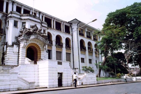 Old Courthouse Building Facade Freetown's Supreme Court