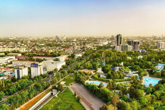 Aerial View of Tashkent Cityscape Landscape of Tashkent