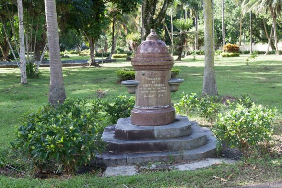 Historic Monument in Tropical Garden Thurston Gardens, opened in 1913, were named after the fifth Governor of Fiji, Sir John Thurston