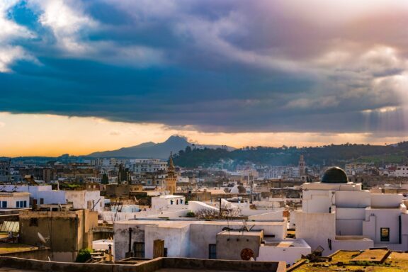 Tunis Cityscape at Dusk Cityscape of Tunis at dawn, capturing the essence of Tunis' architectural diversity