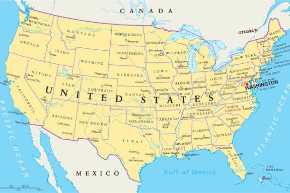 Map of the United States of America