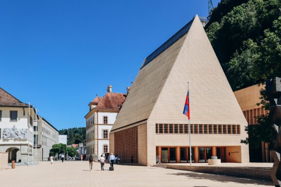 Vaduz City Center, known as the financial hub of Liechtenstein