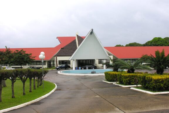 Vanuatu Parliament House, constructed with aid from the Peopleβs Republic of China