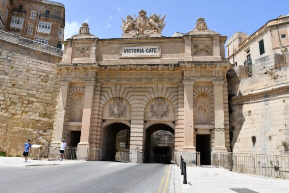 Victoria Gate Entrance in Valletta, Malta Victoria Gate, built in 1885, the gate replaced an older entrance to the city