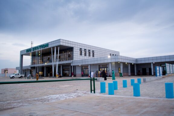 Abuja Idu Railway Station at Dusk IDU Station in Abuja, a pivotal part of Nigeria's modern rail network