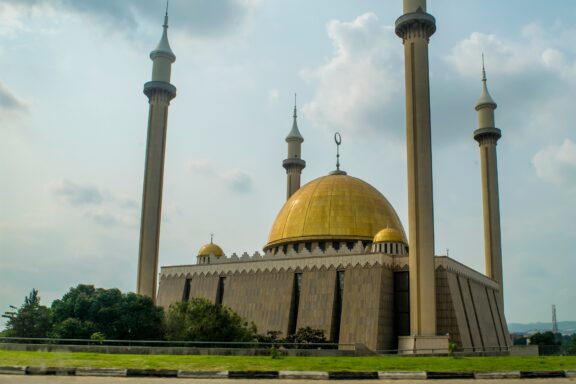 Abuja National Mosque Exterior View Abuja National Mosque, one of the largest in Africa