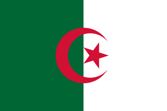 The Algerian flag, bearing similarities to Mauritania's emblem