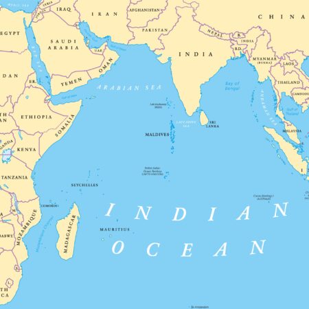 Arabian Sea and Indian Ocean Map