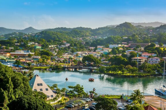 Castries, Saint Lucia Cityscape and Harbor View Cityscape of Castries