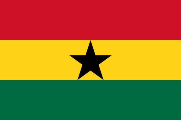 The flag of Ghana, similar in design to Bolivia's flag