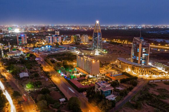 Khartoum City Skyline at Night Skyline of Khartoum at night