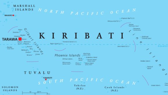 Map of Kiribati in the Pacific Ocean Map of Kiribati