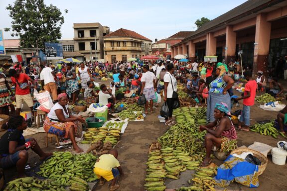 The bustling Municipal Market, serving as the city's lifeblood