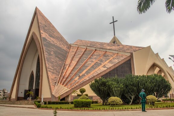 Modern Church Architecture Under Cloudy Sky National Ecumenical Center, an architectural marvel and spiritual site