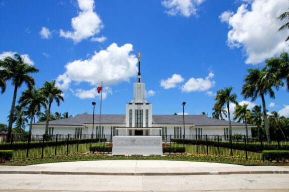 Temple in Nuku'alofa, Tonga under blue sky Nuku'alofa Tonga Temple, a cornerstone of faith and cultural preservation