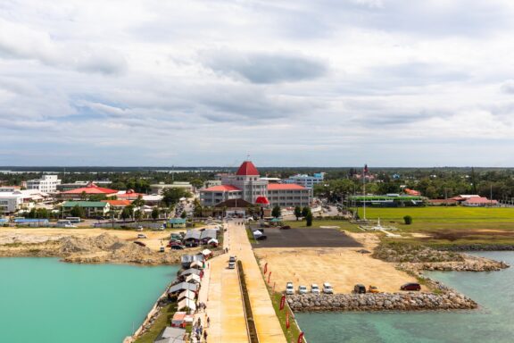 Aerial View of Nuku'alofa Waterfront and Skyline Cityscape of Nuku'alofa, a fusion of urban and natural elements