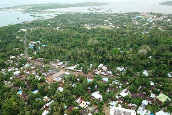 Aerial View of Pohnpei Island Landscape The Lush greenery of Pohnpei-Island