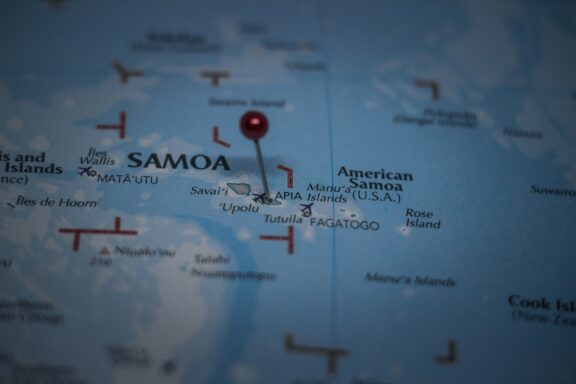 Map Pinpointing Apia, Samoa Location of Apia on the Islands of Samoa