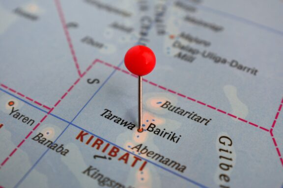 Location Pin on Tarawa, Kiribati Map Location of Tarawa, Kiribati