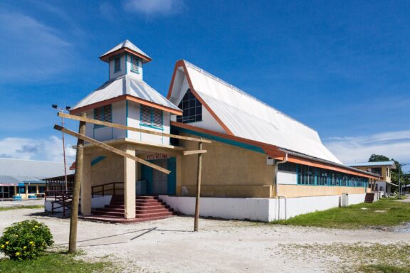Church Building in Teone Teone Church, the most prominent community gathering point