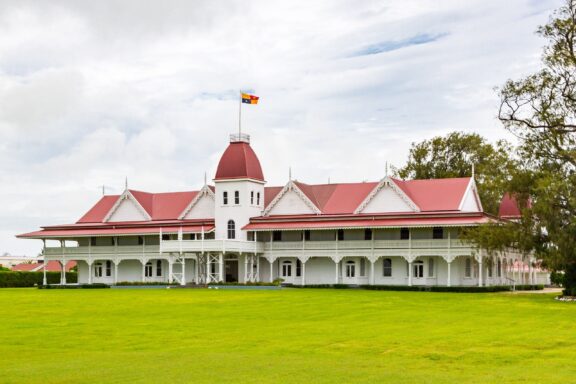 Royal Palace in Tonga The Royal Palace in Nuku'alofa, a symbol of Tonga's monarchical lineage and political structure