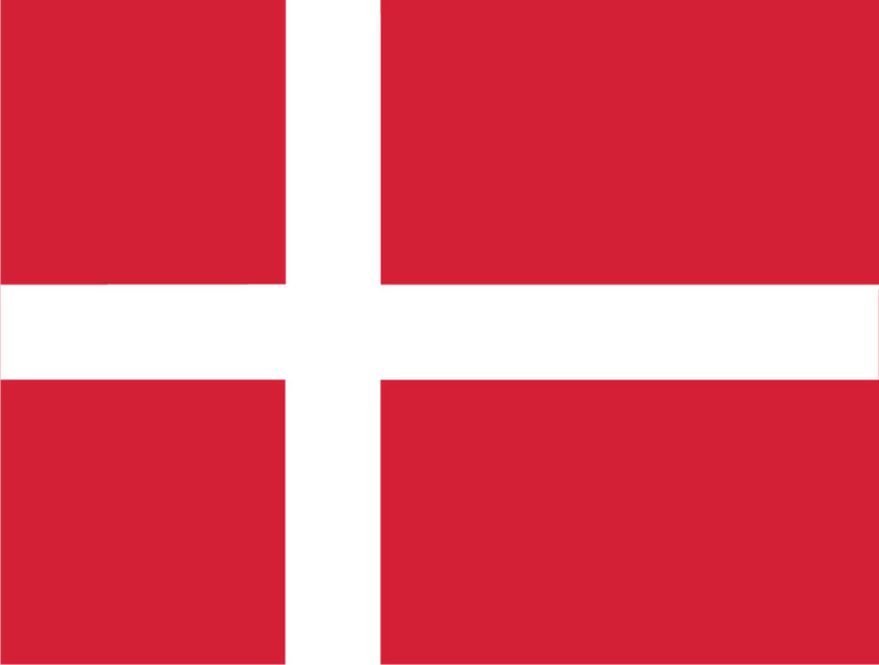 Flag of Denmark, sharing a cross design kinship with Tonga