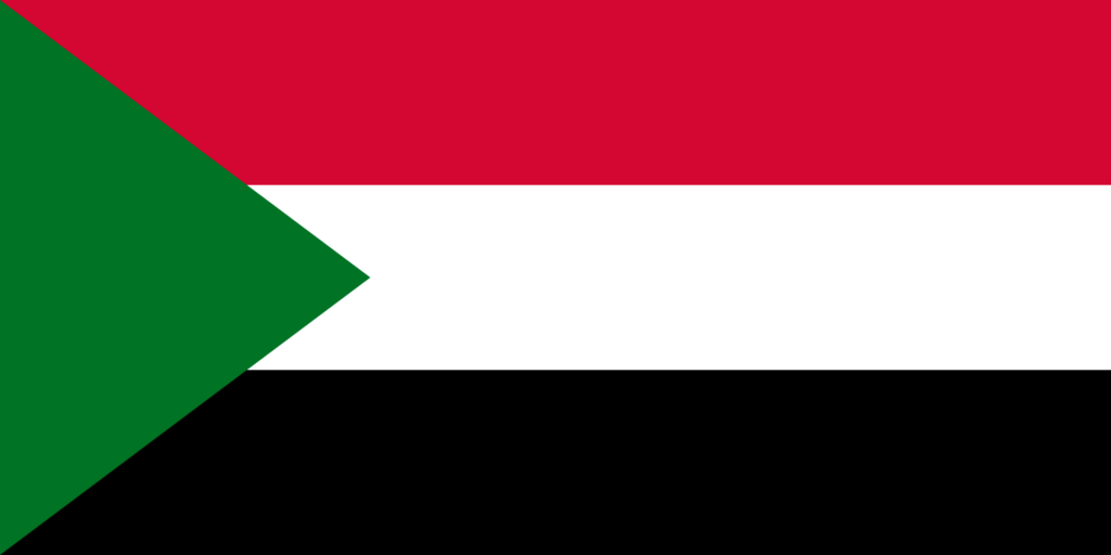 The flag of Sudan, mirroring Libya's color scheme